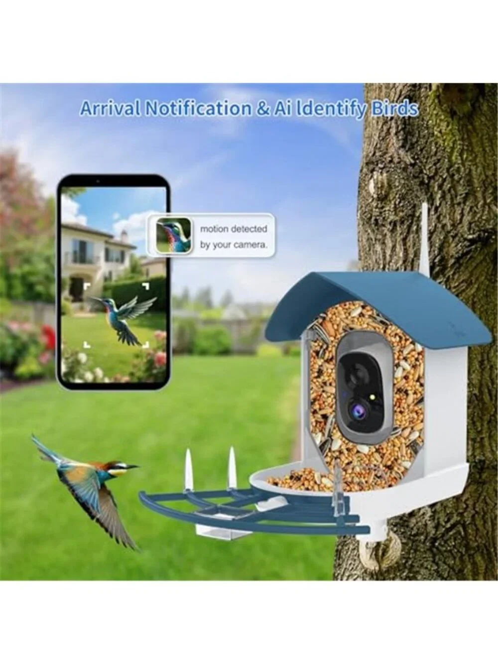 Bird Feeder with Camera,AI Identify Birds Species,Smart Bird Camera with Solar